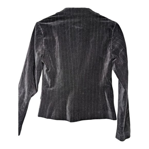 TOGo Black Pinstripe Velvet blazer size s - Picture 4 of 6